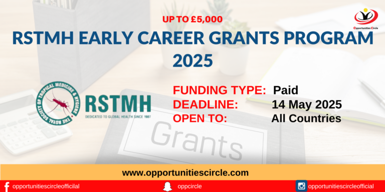 RSTMH Early Career Grants Program 2025