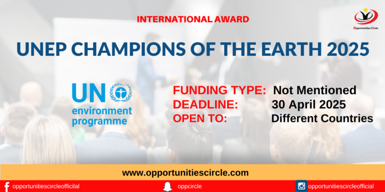UNEP Champions of the Earth 2025