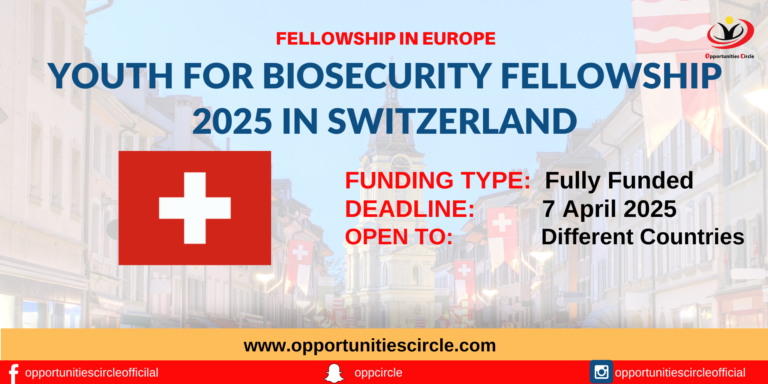 Youth for Biosecurity Fellowship 2025 in Switzerland
