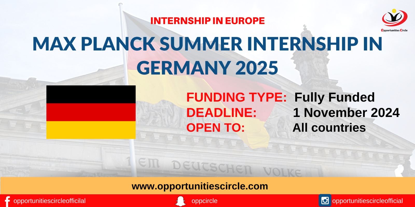 Max Planck Summer Internship in Germany 2025 Fully Funded