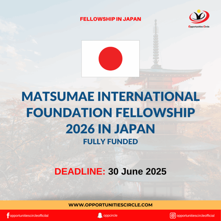 Matsumae International Foundation Fellowship 2026 in Japan