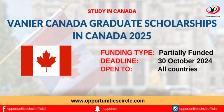 Vanier Canada Graduate Scholarships in Canada 2025