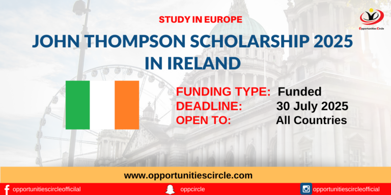 John Thompson Scholarship 2025 in Ireland