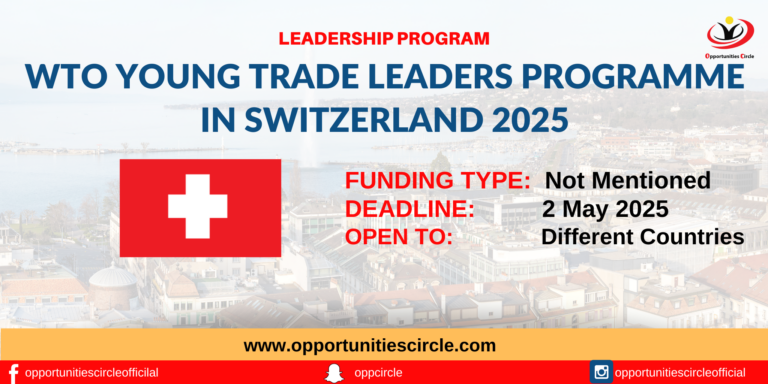 WTO Young Trade Leaders Programme 2025 in Switzerland