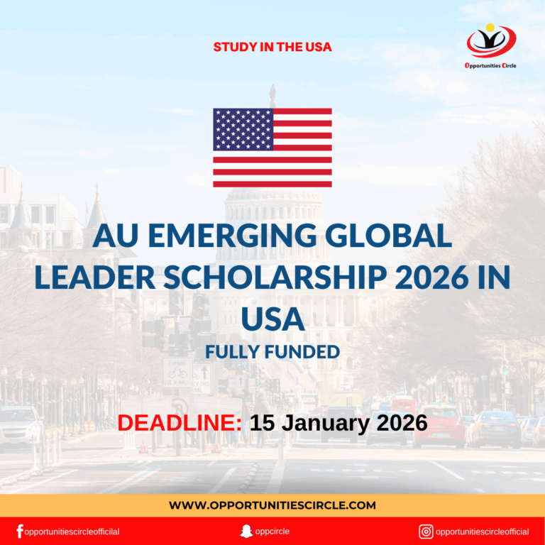 AU Emerging Global Leader Scholarship 2026 in USA