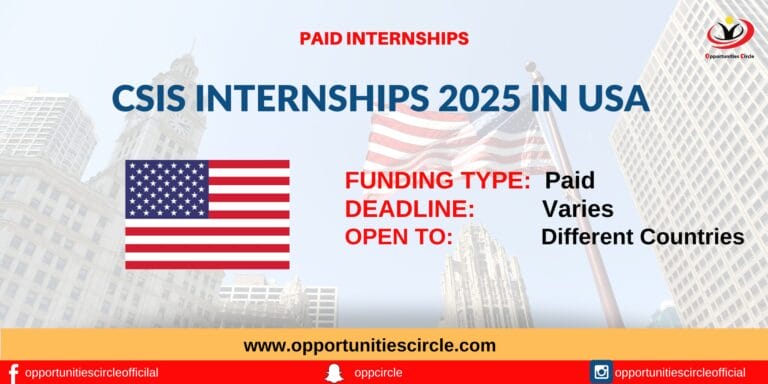 CSIS Internships 2025 in USA
