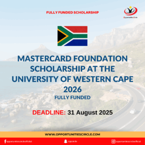 Mastercard Foundation Scholarship at the University of Western Cape 2026