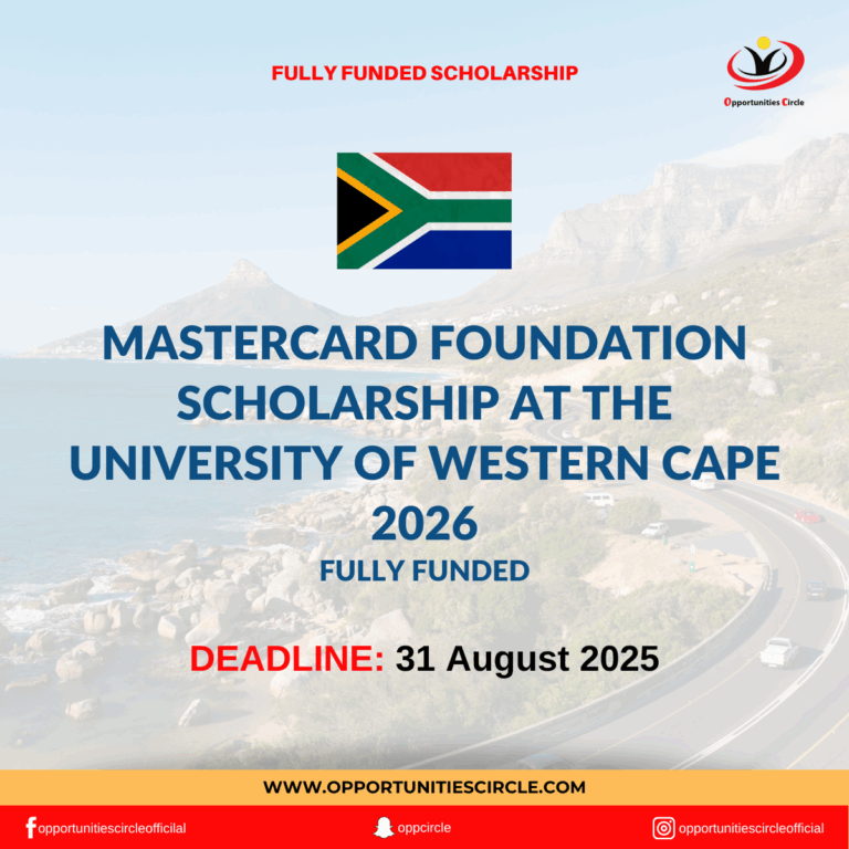 Mastercard Foundation Scholarship at the University of Western Cape 2026