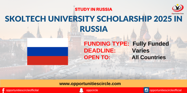Skoltech University Scholarship 2025 in Russia