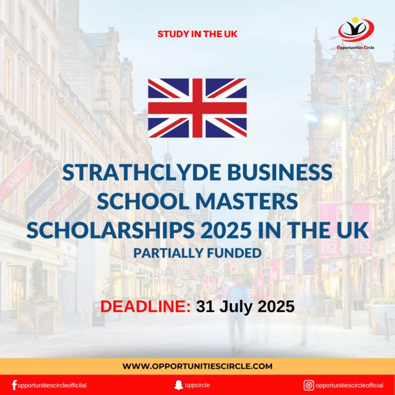 Strathclyde Business School Masters Scholarships 2025 in the UK