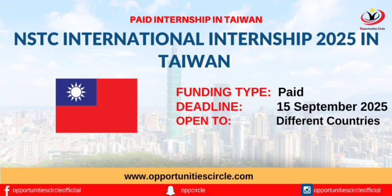 NSTC International Internship 2025 in Taiwan