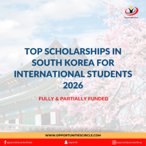 Top Scholarships in South Korea for International Students 2026