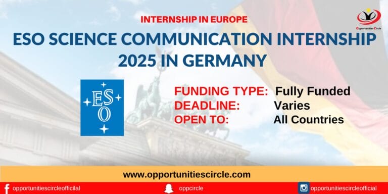 ESO Science Communication Internship 2025 in Germany