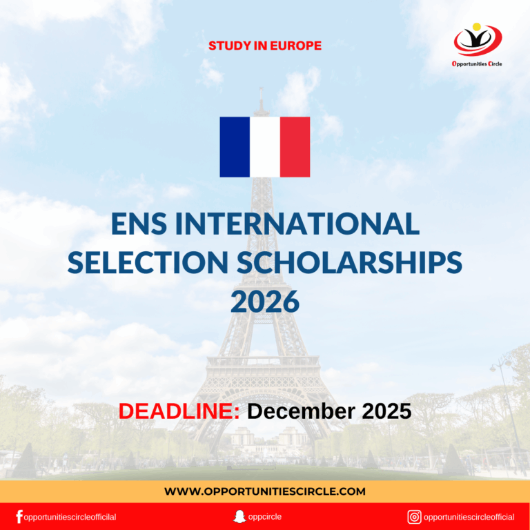 ENS International Selection Scholarships 2026