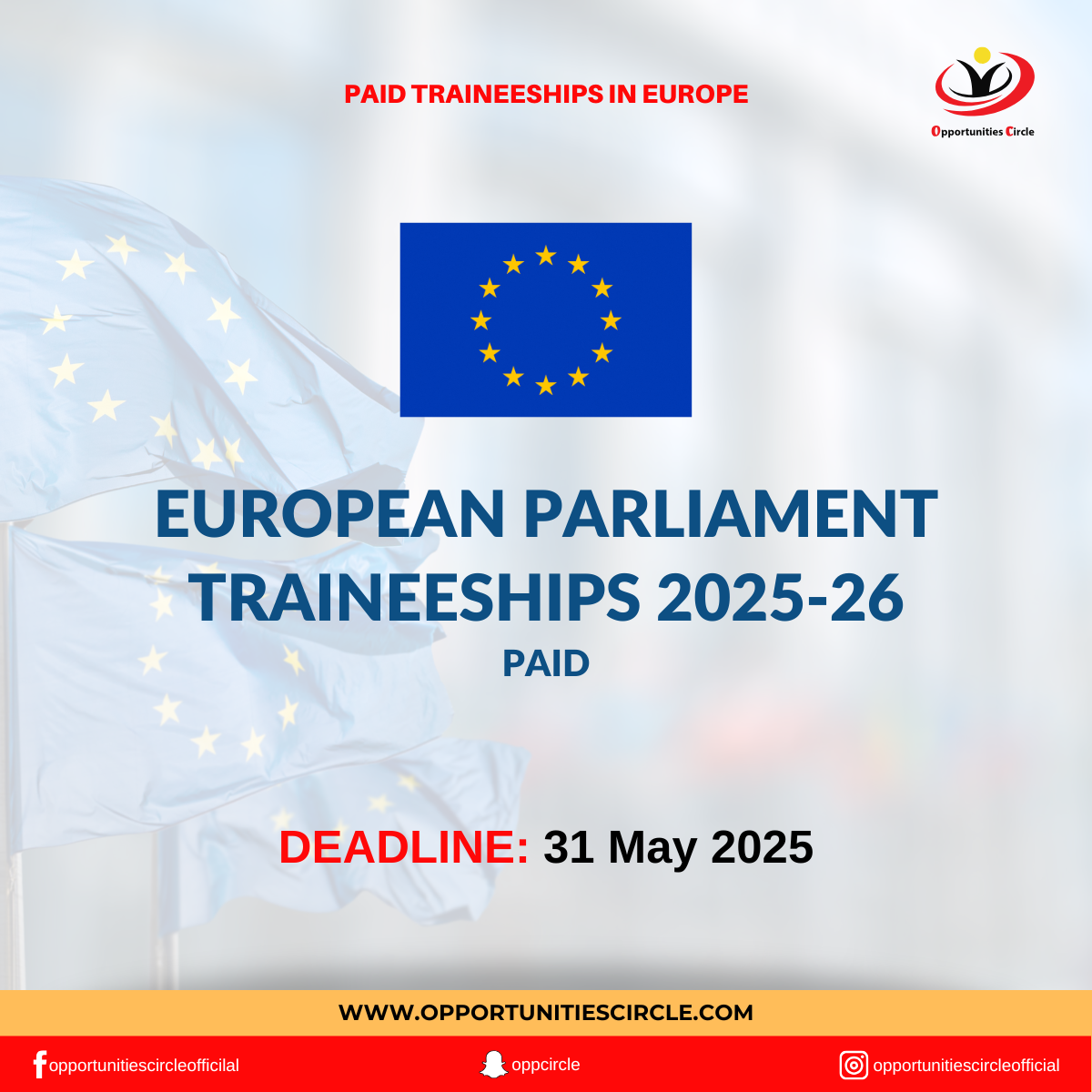 European Parliament Traineeships 2025-26 | Schuman Traineeships ...