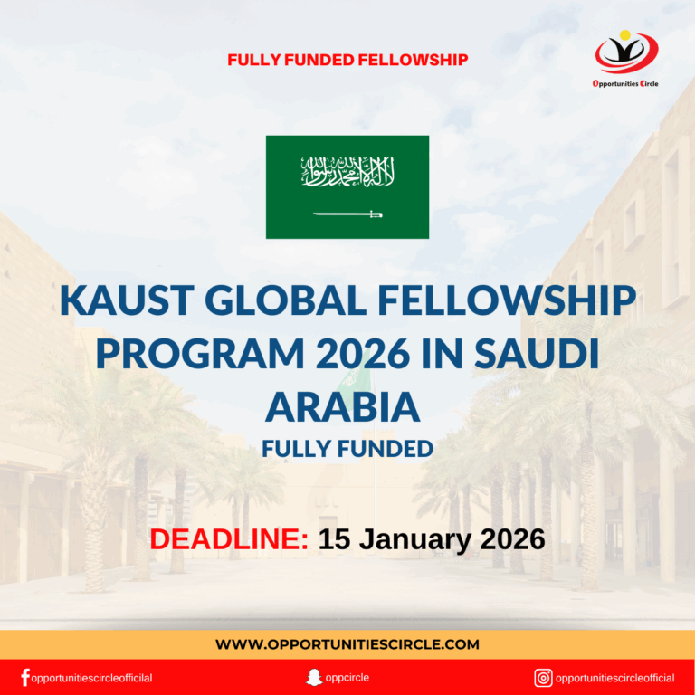 KAUST Global Fellowship Program 2026 in Saudi Arabia