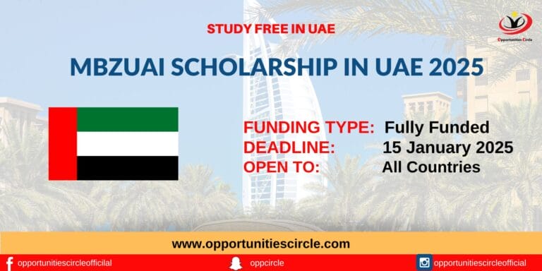 MBZUAI Scholarship in UAE 2025