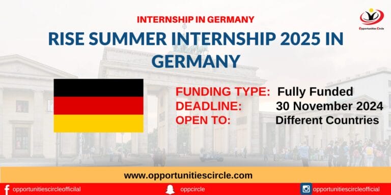 RISE Summer Internship 2025 in Germany