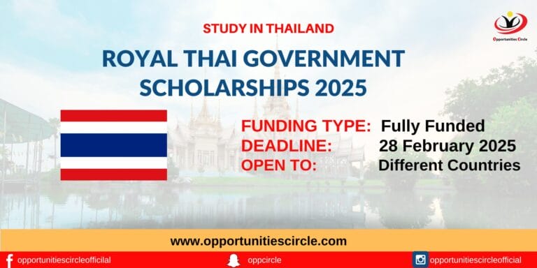 Royal Thai Government Scholarships 2025