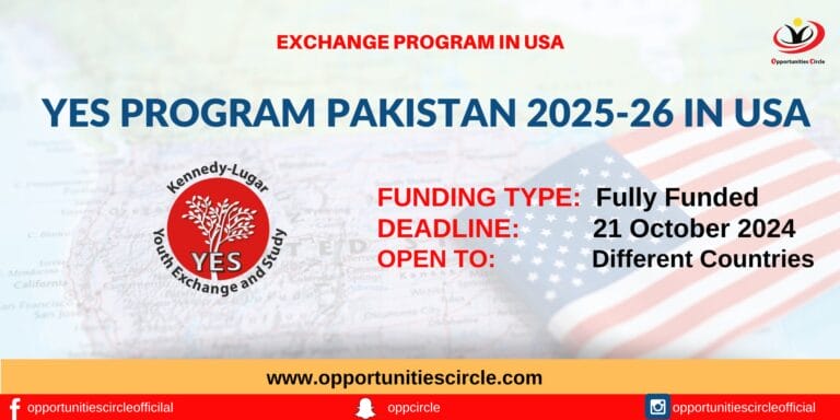 YES Program Pakistan 2025-26 in USA