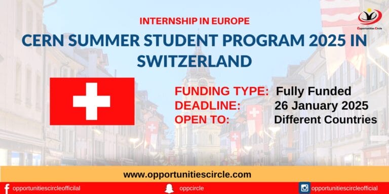 CERN Summer Student Program 2025 in Switzerland