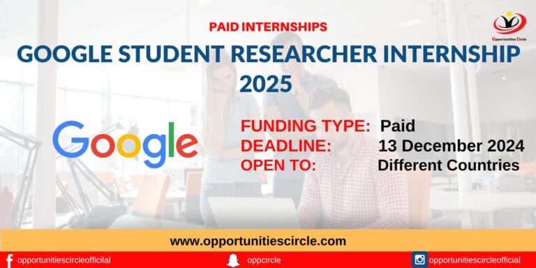 Google Student Researcher Internship 2025