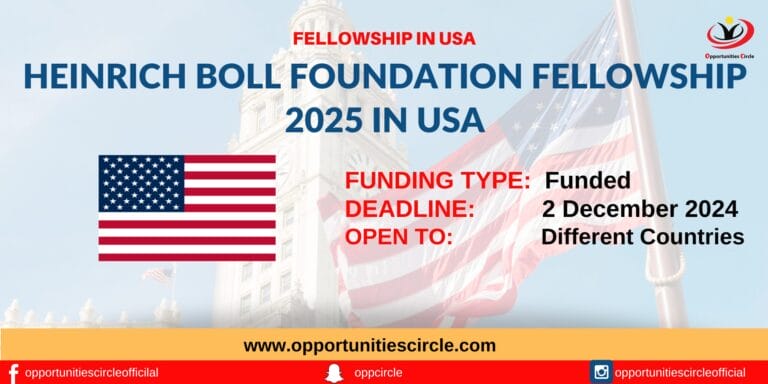 Heinrich Boll Foundation Fellowship 2025 in USA