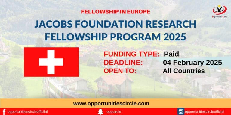 Jacobs Foundation Research Fellowship Program 2025 (2)
