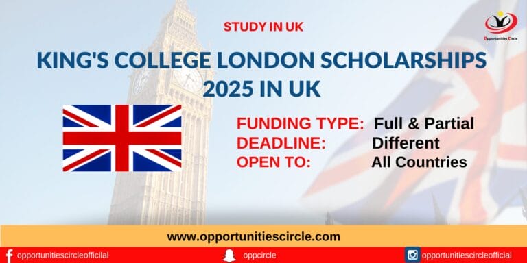 King's College London Scholarships 2025 in uk