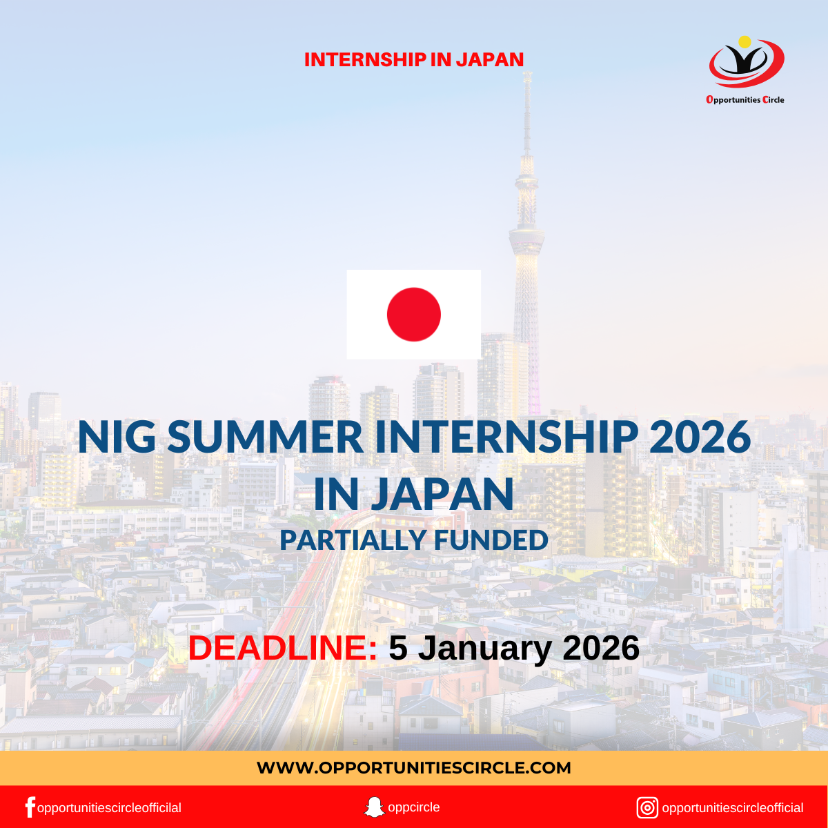NIG Summer Internship 2026 in Japan | NIGINTERN2026 - Opportunities Circle