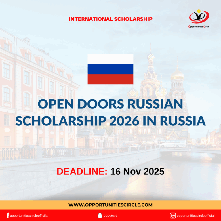 Open Doors Russian Scholarship 2026 in Russia