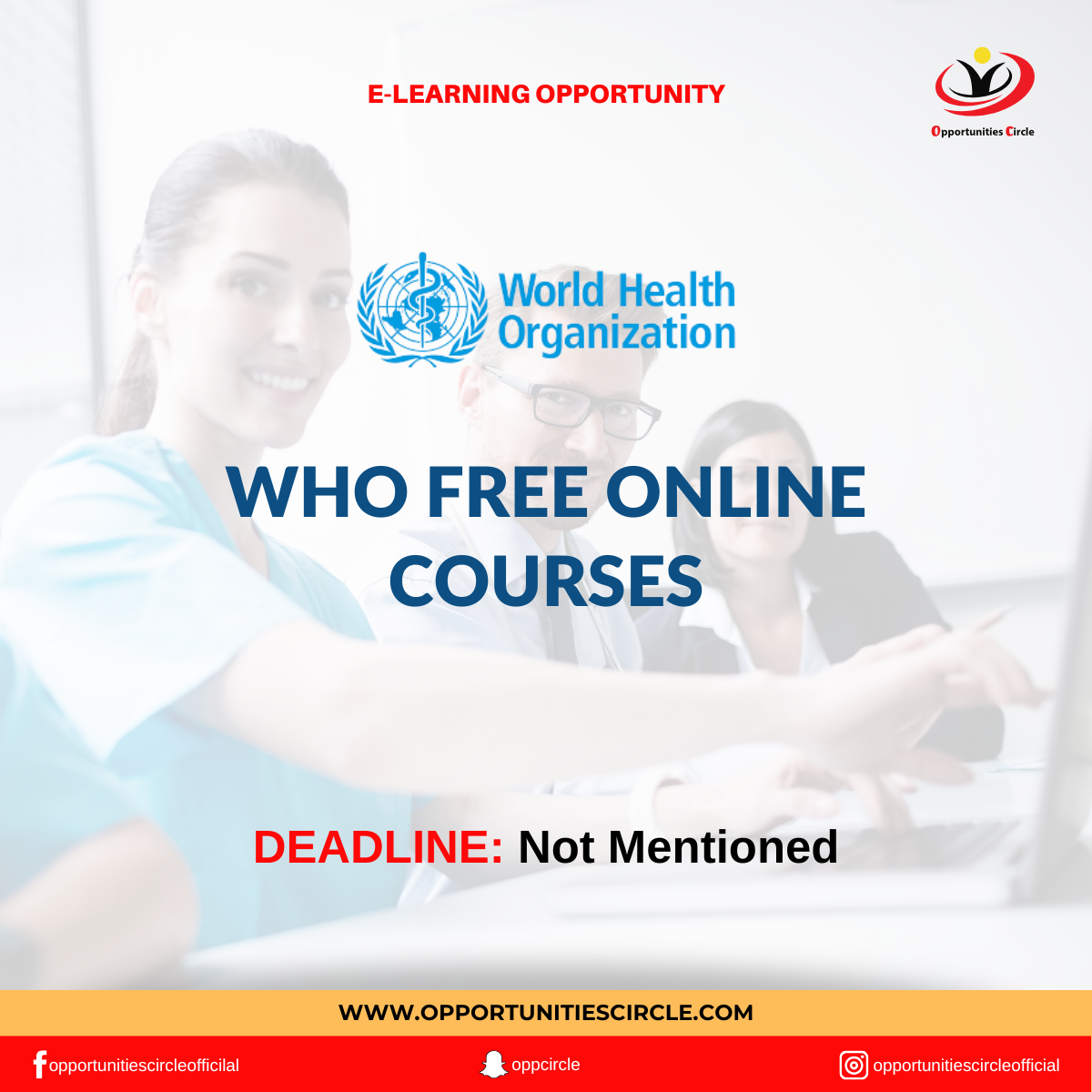 WHO Free Online Courses | OpenWHO - Opportunities Circle