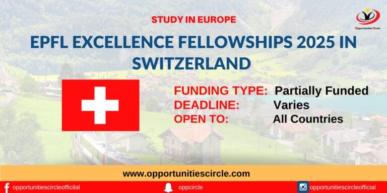 EPFL Excellence Fellowships 2025 in Switzerland (1)