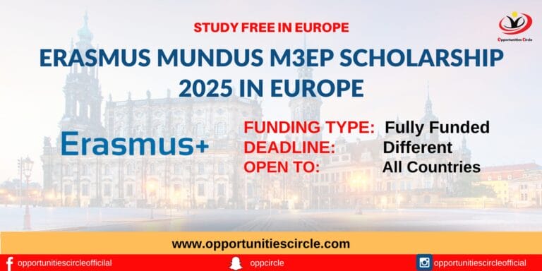 Erasmus Mundus M3EP Scholarship 2025 in Europe