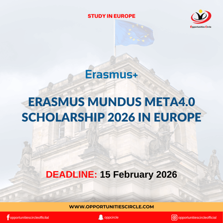 Erasmus Mundus Meta4.0 Scholarship in Europe