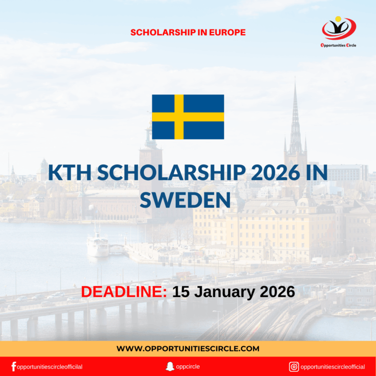 KTH Scholarship 2026 in Sweden