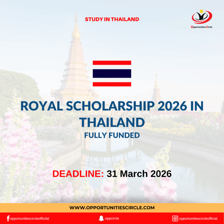 Royal Scholarship 2026 in Thailand