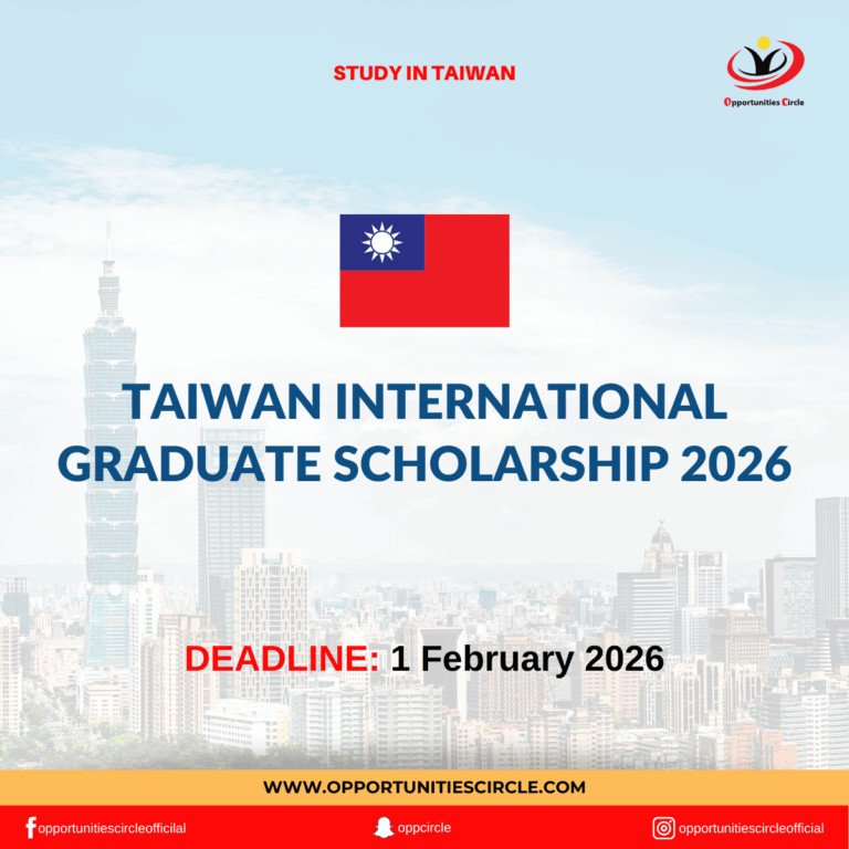 Taiwan International Graduate Scholarship 2026
