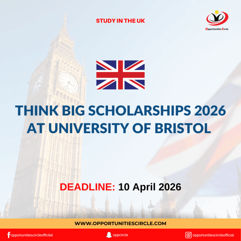 Think Big Scholarships 2026 at University of Bristol
