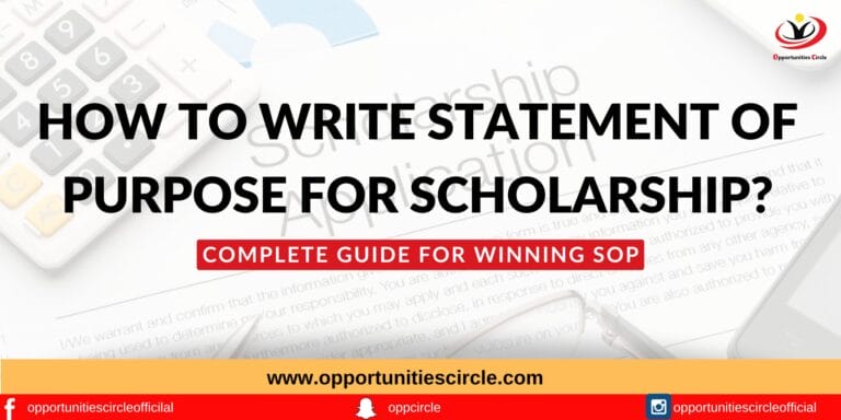 How to Write Statement of Purpose for Scholarship?