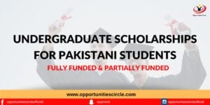 Undergraduate Scholarships for Pakistani Students