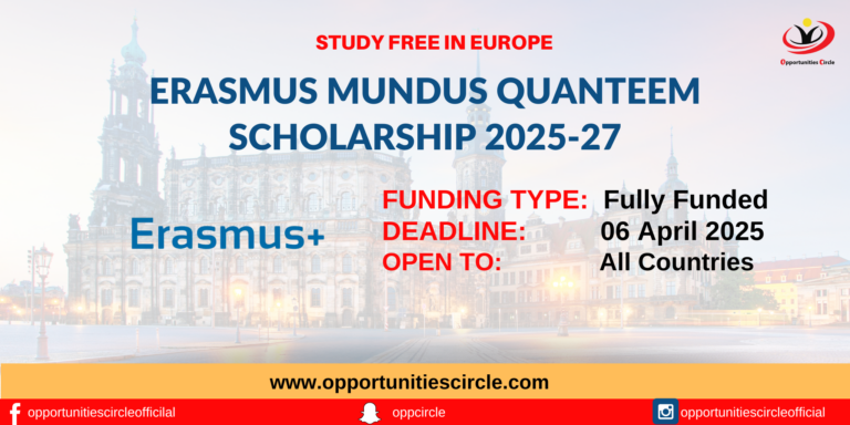 Erasmus Mundus QuanTEEM Scholarship 2025-27