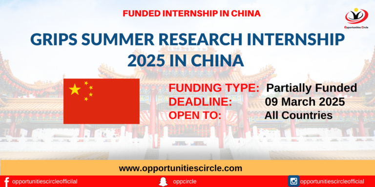 GRIPS Summer Research Internship 2025 in China