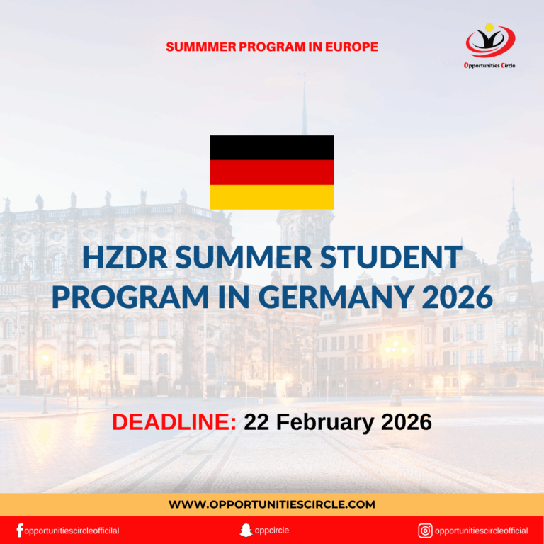 HZDR Summer Student Program in Germany 2026