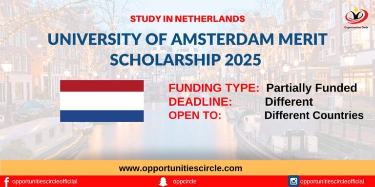 University of Amsterdam Merit Scholarship 2025