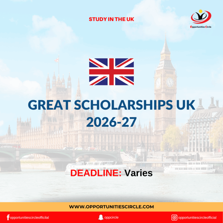 GREAT Scholarships UK 2026-27