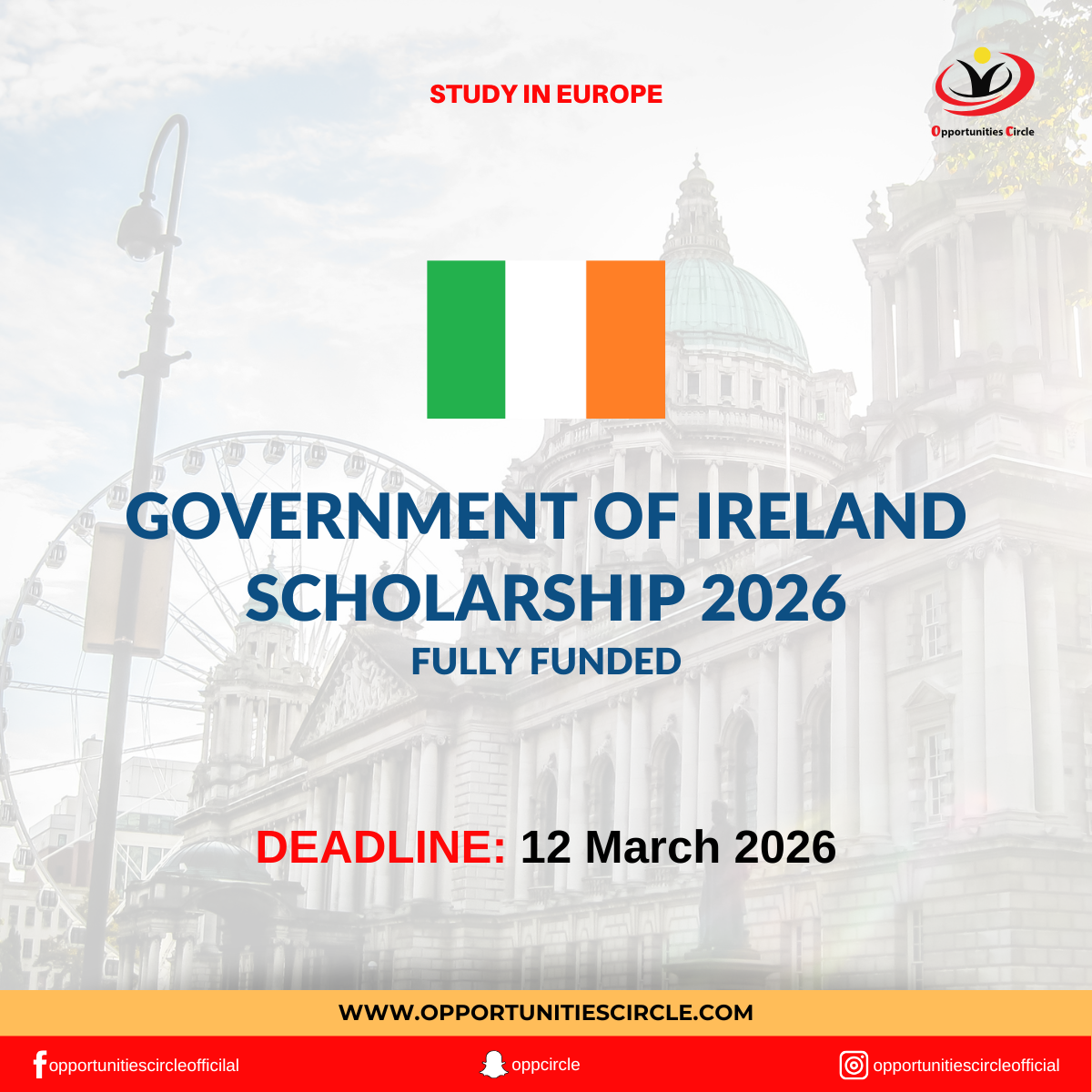 Government of Ireland Scholarship 2026 | Fully Funded | Study in Europe ...
