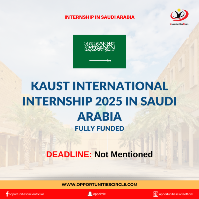KAUST International Internship 2025 in Saudi Arabia