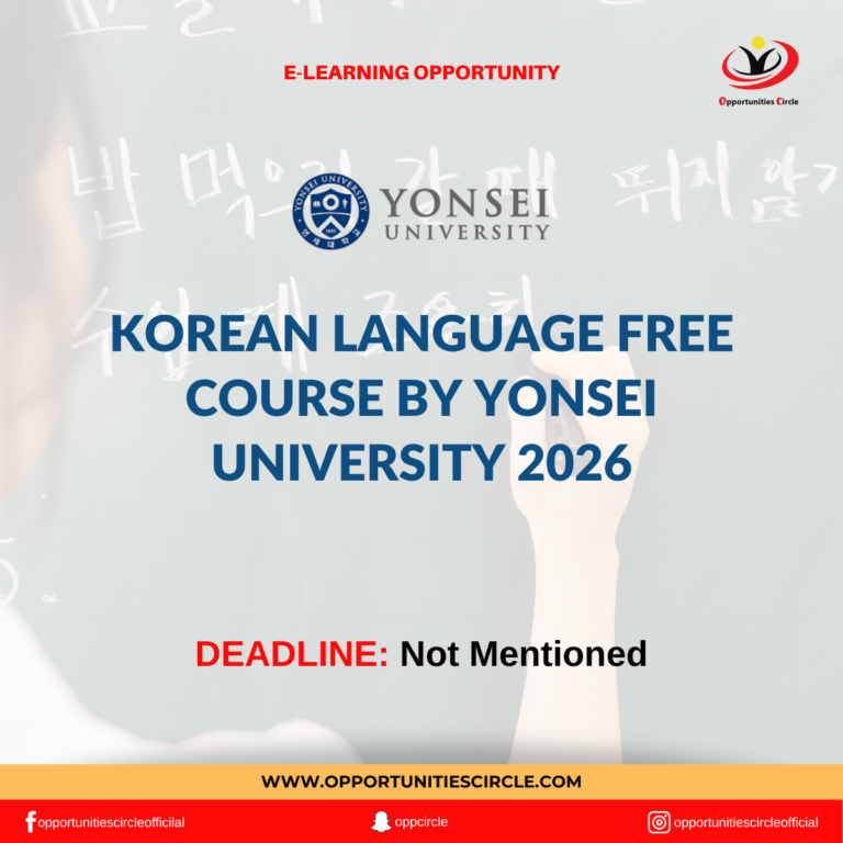 Korean Language Free Course by Yonsei University 2026