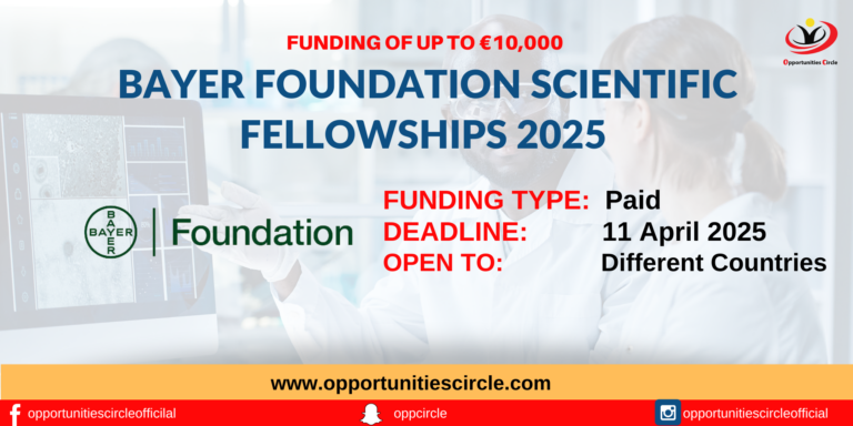 Bayer Foundation Scientific Fellowships 2025